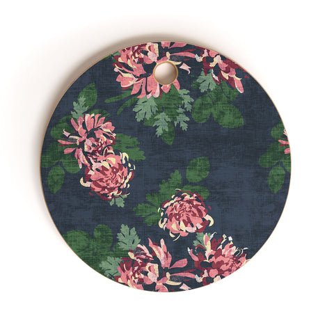 Holli Zollinger CHRYSANTHEMUM TWILIGHT Cutting Board Round