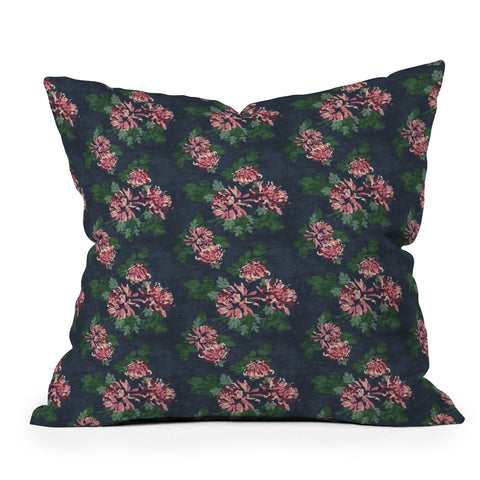 Holli Zollinger CHRYSANTHEMUM TWILIGHT Outdoor Throw Pillow
