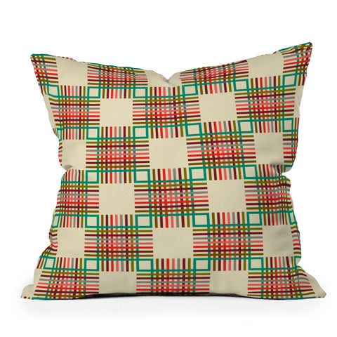 Holli Zollinger Cross Hatch Color Outdoor Throw Pillow