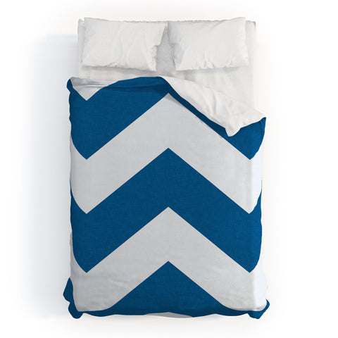 Holli Zollinger Denim Chevron Duvet Cover