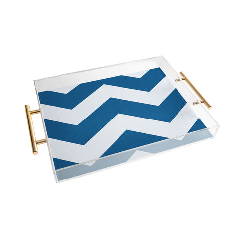 Holli Zollinger Denim Chevron Acrylic Tray