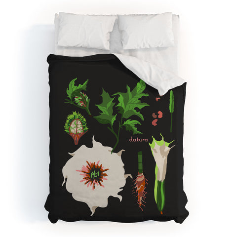 Holli Zollinger DESERT BOTANICAL DATURA Duvet Cover