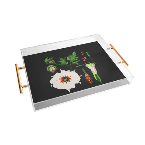 Holli Zollinger DESERT BOTANICAL DATURA Acrylic Tray
