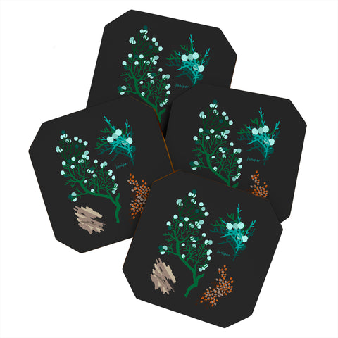 Holli Zollinger DESERT BOTANICAL JUNIPER Coaster Set