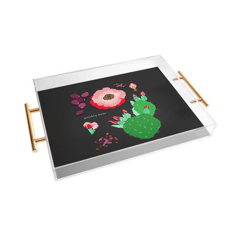 Holli Zollinger DESERT BOTANICAL PRICKLY PEAR Acrylic Tray