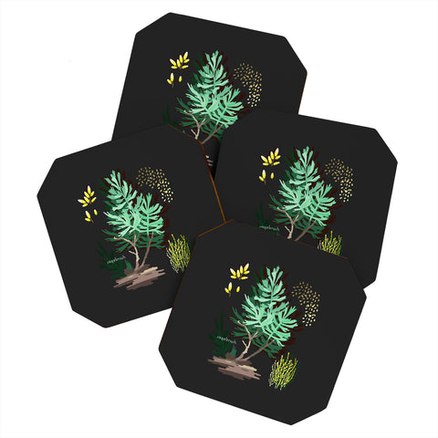 Holli Zollinger DESERT BOTANICAL SAGEBRUSH Coaster Set