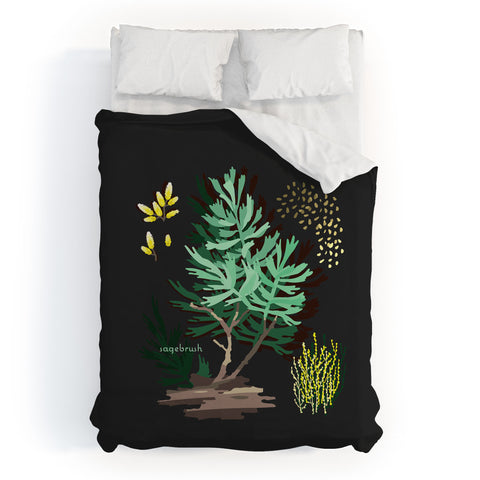 Holli Zollinger DESERT BOTANICAL SAGEBRUSH Duvet Cover