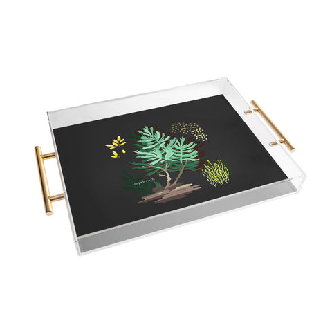 Holli Zollinger DESERT BOTANICAL SAGEBRUSH Acrylic Tray