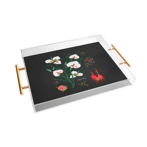 Holli Zollinger DESERT BOTANICAL SEGO LILY Acrylic Tray