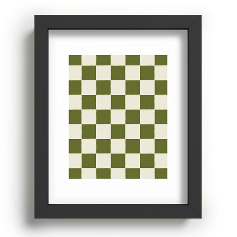 Holli Zollinger DESERT CHECKER OLIVE Recessed Framing Rectangle