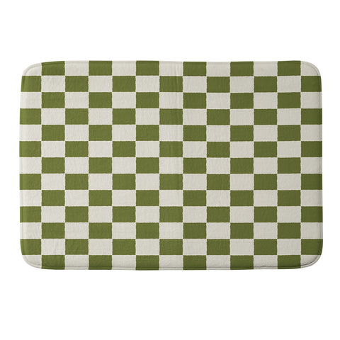 Holli Zollinger DESERT CHECKER OLIVE Memory Foam Bath Mat