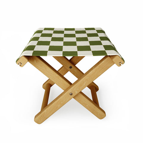 Holli Zollinger DESERT CHECKER OLIVE Folding Stool
