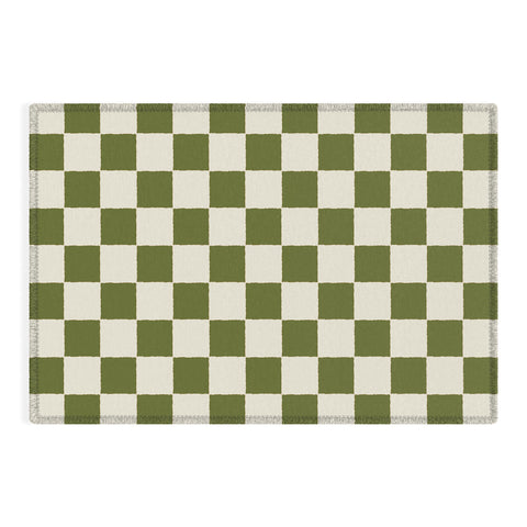Holli Zollinger DESERT CHECKER OLIVE Outdoor Rug