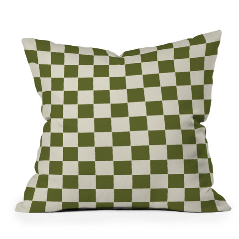 Holli Zollinger DESERT CHECKER OLIVE Throw Pillow