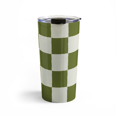 Holli Zollinger DESERT CHECKER OLIVE Travel Mug