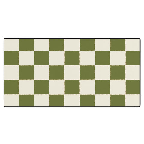 Holli Zollinger DESERT CHECKER OLIVE Desk Mat