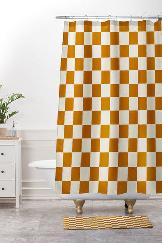 Holli Zollinger DESERT CHECKER Shower Curtain And Mat
