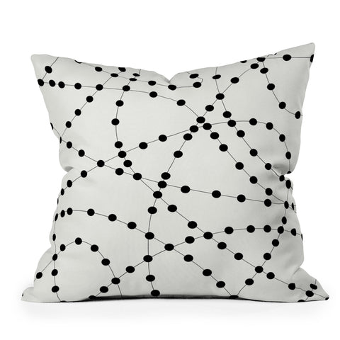 Holli Zollinger Dotted Black Line Outdoor Throw Pillow