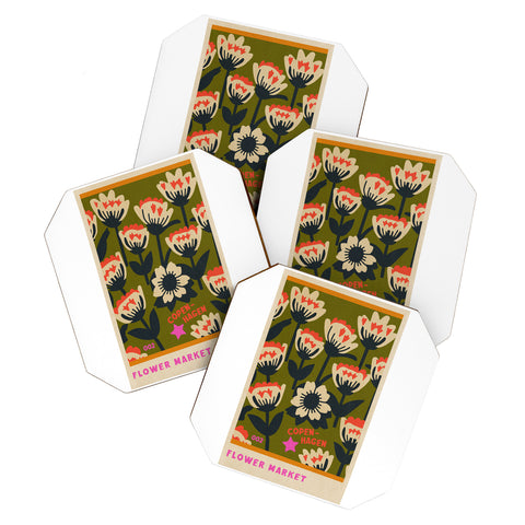 Holli Zollinger FLOWER MARKET COPENHAGEN Coaster Set