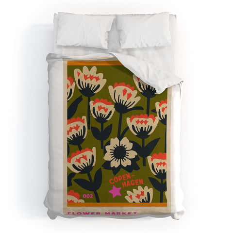 Holli Zollinger FLOWER MARKET COPENHAGEN Duvet Cover