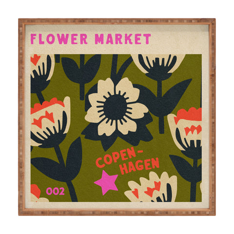 Holli Zollinger FLOWER MARKET COPENHAGEN Square Tray