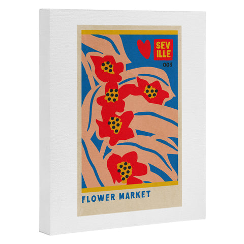 Holli Zollinger FLOWER MARKET SEVILLE Art Canvas