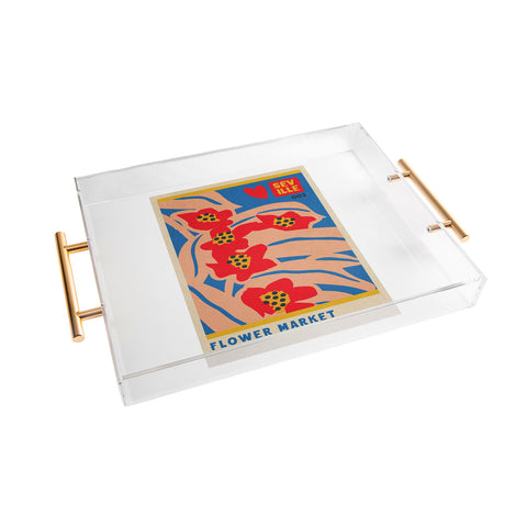 Holli Zollinger FLOWER MARKET SEVILLE Acrylic Tray
