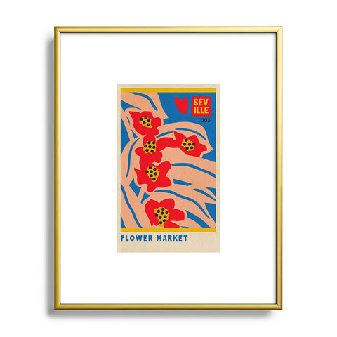 Holli Zollinger FLOWER MARKET SEVILLE Metal Framed Art Print