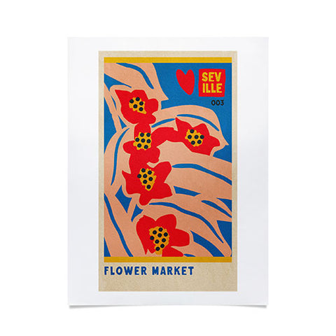Holli Zollinger FLOWER MARKET SEVILLE Poster