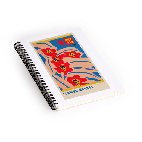 Holli Zollinger FLOWER MARKET SEVILLE Spiral Notebook