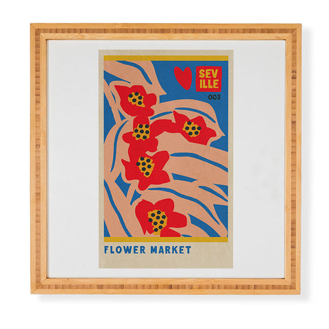 Holli Zollinger FLOWER MARKET SEVILLE Framed Wall Art