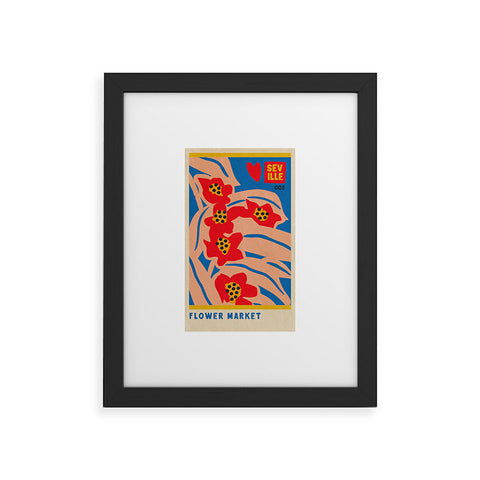 Holli Zollinger FLOWER MARKET SEVILLE Framed Art Print