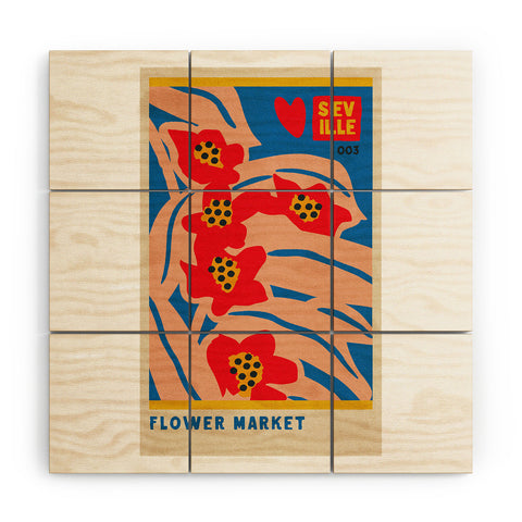 Holli Zollinger FLOWER MARKET SEVILLE Wood Wall Mural
