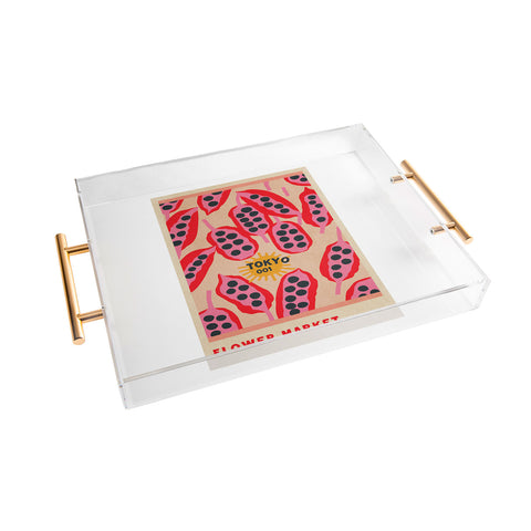 Holli Zollinger FLOWER MARKET TOKYO Acrylic Tray