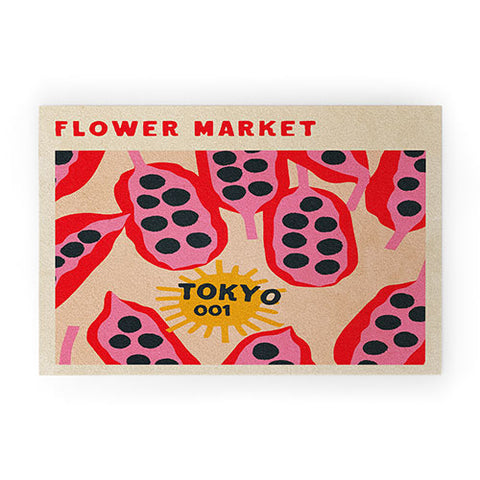 Holli Zollinger FLOWER MARKET TOKYO Welcome Mat