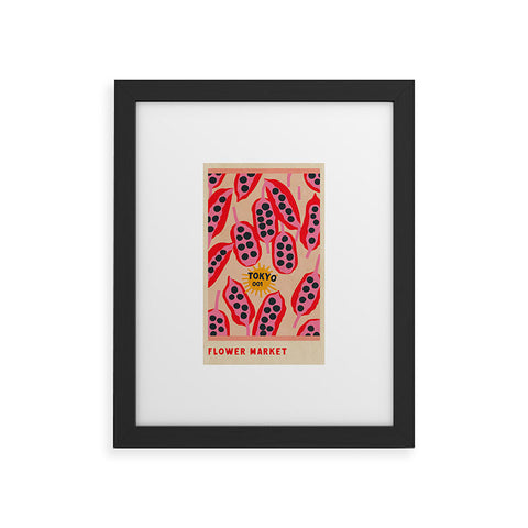 Holli Zollinger FLOWER MARKET TOKYO Framed Art Print