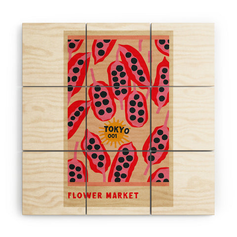 Holli Zollinger FLOWER MARKET TOKYO Wood Wall Mural