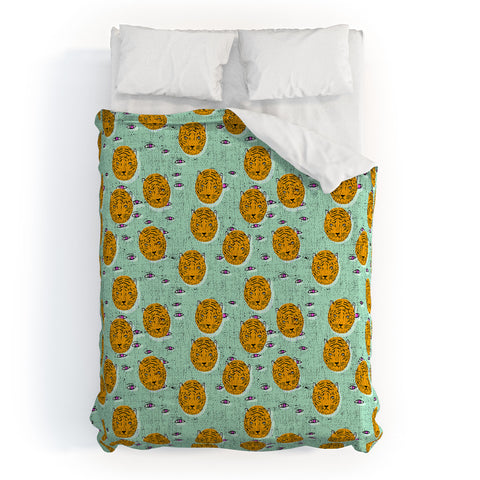 Holli Zollinger folka tiger eye Duvet Cover