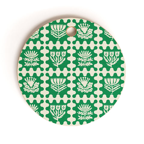 Holli Zollinger FOLKFLOWER FOREST Cutting Board Round