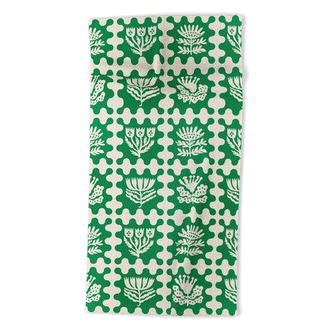 Holli Zollinger FOLKFLOWER FOREST Beach Towel