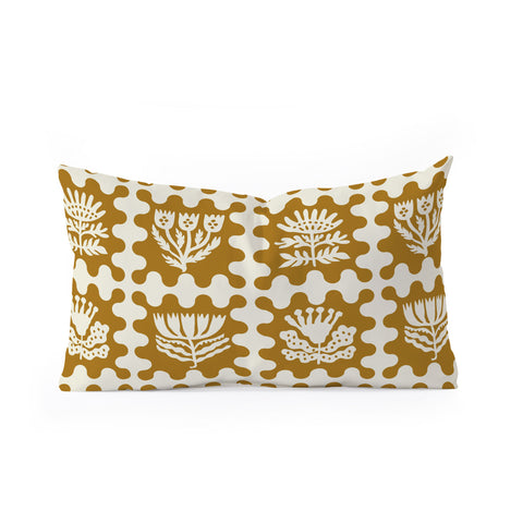 Holli Zollinger FOLKFLOWER MARIGOLD Oblong Throw Pillow