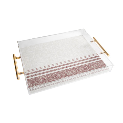 Holli Zollinger FRENCH LINEN SANDSTONE TASSEL Acrylic Tray