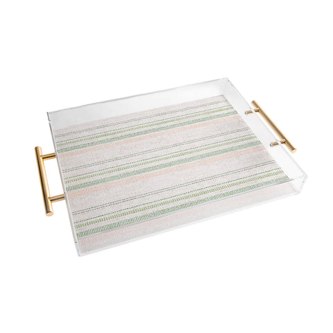 Holli Zollinger FRENCH LINEN STRIPE BLUSH Acrylic Tray
