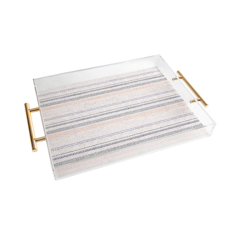 Holli Zollinger FRENCH LINEN STRIPE NAVY Acrylic Tray