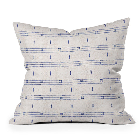 Holli Zollinger FRENCH LINEN STRIPE Outdoor Throw Pillow
