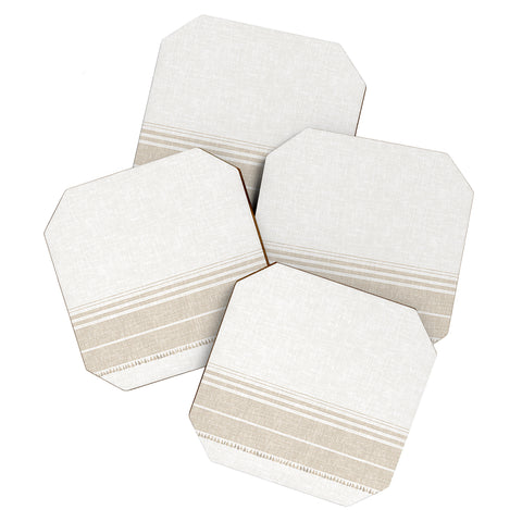 Holli Zollinger FRENCH LINEN TASSEL Coaster Set