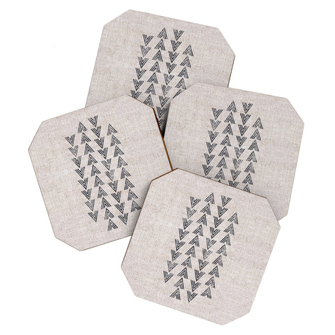 Holli Zollinger FRENCH LINEN TRI ARROW Coaster Set