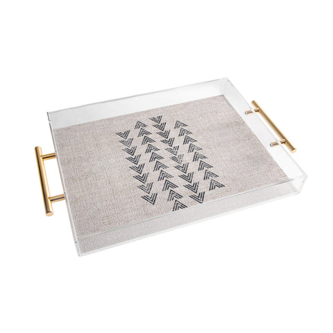 Holli Zollinger FRENCH LINEN TRI ARROW Acrylic Tray