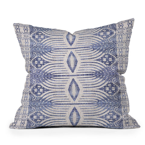 Holli Zollinger FRENCH LINEN TRIBAL IKAT Outdoor Throw Pillow