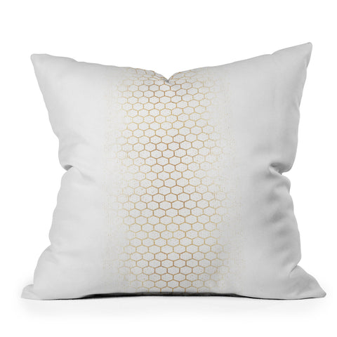 Holli Zollinger GOLD HONEYCOMB Outdoor Throw Pillow